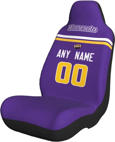 Miniatura 17 de Fundas de asiento de coche de fútbol personalizadas, accesorios personalizados para automóvil, regalos de Arizona con nombre y número, funda