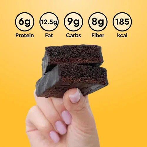 Miniatura 9 de Show Case - Juego de 12 pasteles de proteína de plátano "brownie" con colágeno, bocadillo horneado suave de alto contenido de proteínas con plátano