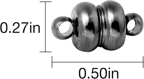 Miniatura 6 de 10 cierres magnéticos para collares, pulseras y cierres para hacer joyas, extensores magnéticos de joyería para mujeres, negro pistola