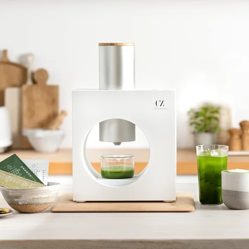 Cuzen Matcha Kit de inicio, un innovador sistema Matcha en casa que produce matcha recién molida a partir de hojas orgánicas cultivadas en sombra