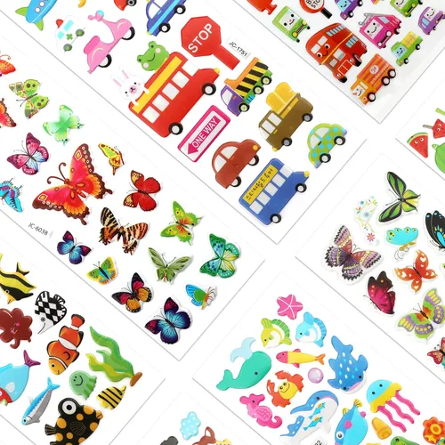 Miniatura 3 de SAVITA Adhesivos 3D para niños y niñas pequeños +500 paquete variado de calcomanías hinchadas para álbum de recortes, diario de viñetas, incluye
