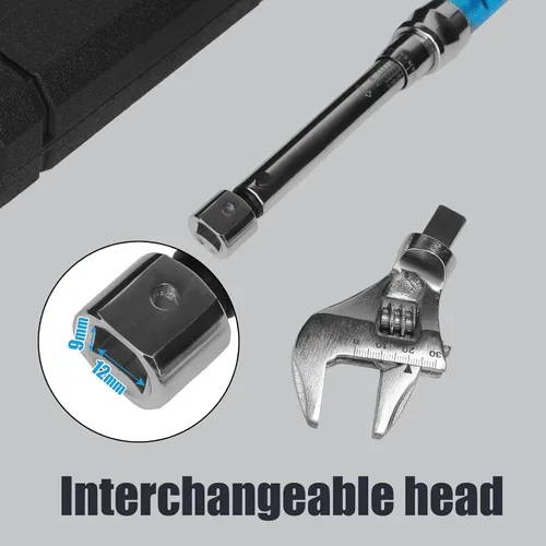 Miniatura 5 de Llave dinamométrica ajustable, llave dinamométrica de 5 a 30 Nm de 25 mm de extremo abierto con clic y cabeza intercambiable para mini split HVAC