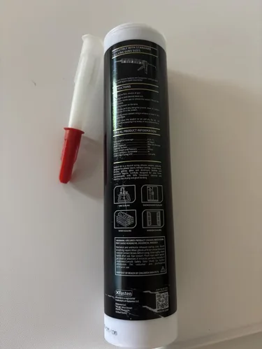 Miniatura 3 de XFasten Cartucho de sellador de silicona negro impermeable, 10.1 onzas (paquete de 4) cartucho de sellador adhesivo de silicona negro para caravana