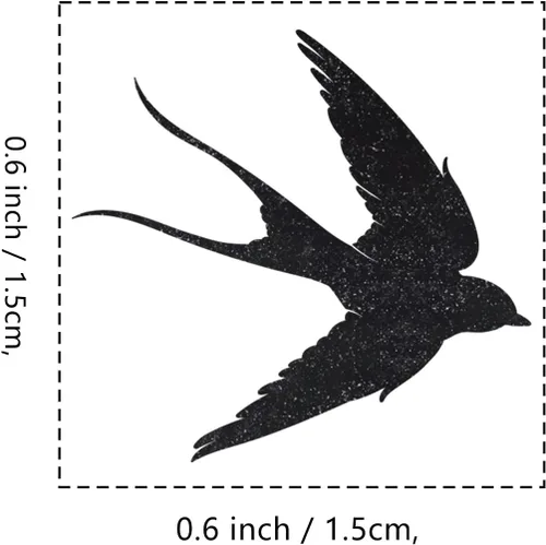 Miniatura 2 de Sello de goma Flying Bird, pequeño sello de golondrina de 3/5 pulgadas para álbumes de recortes, planificador de tarjetas