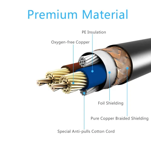 Miniatura 3 de Cable DMX flexible de 10 pies, cable DMX chapado en oro de 3 pines XLR macho a hembra, lo mejor para iluminación de escenario de DJ, luces de cabeza