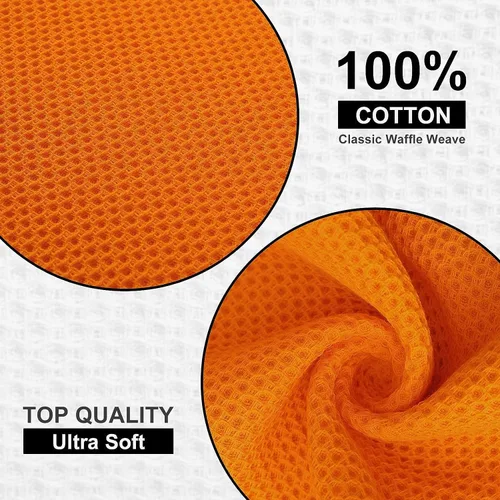 Miniatura 201 de Kitinjoy - Paños de cocina de 100 % algodón, tela de tejido gofrado, paño de limpieza ultrasuave, absorbente y de secado rápido. Beige