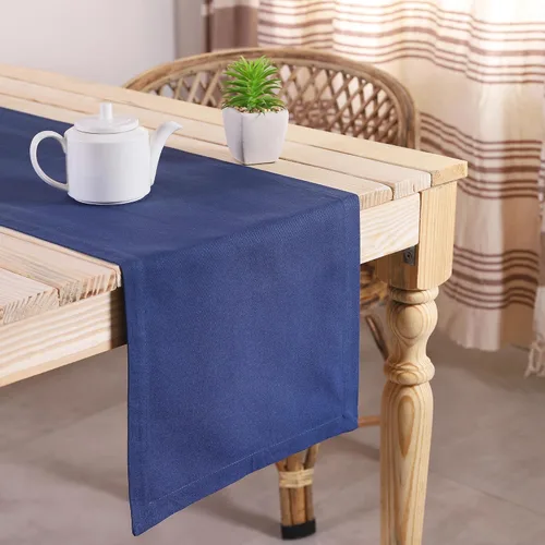 TARAN LIVING Camino de mesa de algodón, tela de algodón de 14 x 72 pulgadas, camino sólido para mesa de comedor, decoraciones de Pascua, fiestas,