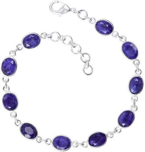 Miniatura 9 de Pulsera de piedras preciosas, pulsera ajustable con superposición de plata para mujeres y niñas, regalos de Navidad