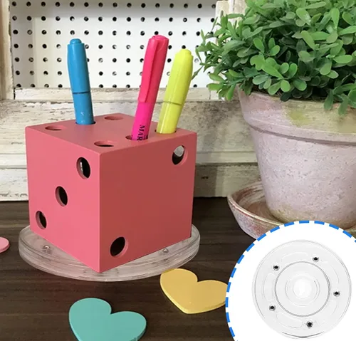 Miniatura 6 de 2 organizadores pequeños de acrílico transparente de 4 pulgadas, mini organizador giratorio para baño, gabinete de cocina, mesa, estante