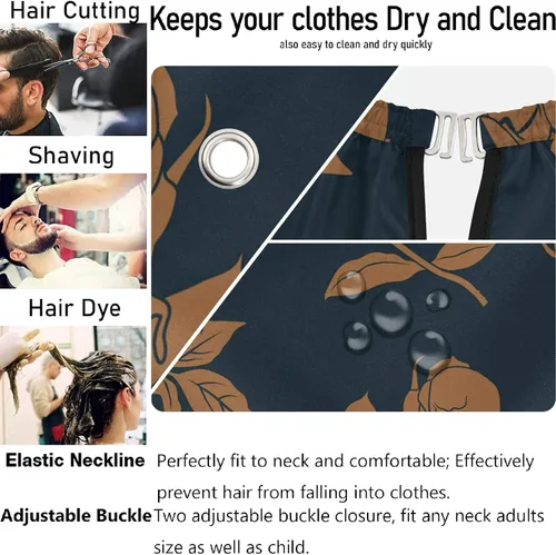 Miniatura 5 de visesunny Delantal profesional del cabo del peluquero del pelo del poliéster del pelo del salón del cabo delantal antiestático de la barba Multi 11