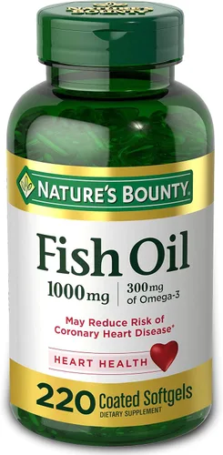 Nature's Bounty Aceite de pescado 1000 mg cápsulas blandas recubiertas, 220 unidades