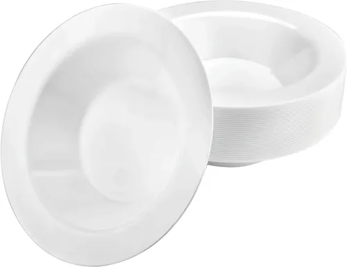 Miniatura 6 de Lillian Tablesettings Cuencos de plástico pesados de alta calidad de China como vajilla para bodas y fiestas, 5 onzas, paquete de 30