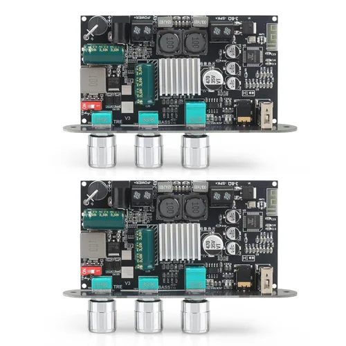 2 unidades de placa de amplificador mono ZK-1001U con TWS, salida de potencia de 100 W, amplificador para vehículos con entrada de voltaje amplio de