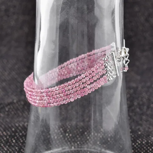 Miniatura 16 de YANARA Gemstone Bracelets For Women Birthstone, Natural Gemstone Layered Micro-Beads, Dainty Handmade Jewelry Chakra Energy Healing Crystals Silver