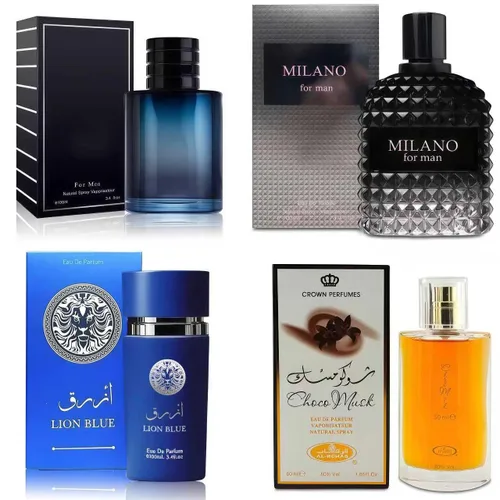 Miniatura 15 de AFLUXE Juego de 4 Colonias para Hombre Incluye Choco Musk/SE/Victory Infamous/Milano Aroma de Madera, Picante, Cítrico y Aromático eau de parfum Set