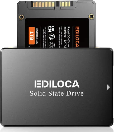Miniatura 10 de Ediloca 128GB SSD Unidad interna de estado sólido de 2.5" SATA III 6Gb/s, velocidad de lectura de 500MB/s 3D TLC NAND, actualización de SSD SATA