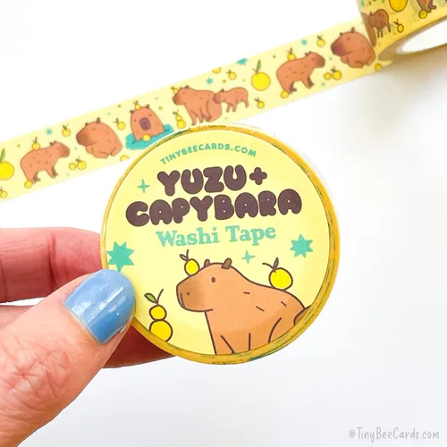 Miniatura 5 de Tiny Bee Cards Cinta Washi Capybara y Yuzu
