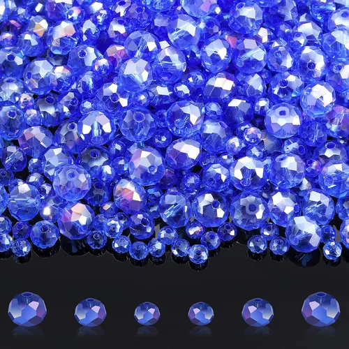 Miniatura 9 de WILLBOND 600 cuentas de cristal para hacer joyas, atrapasoles a granel, piedras preciosas sueltas para el día de San Valentín, vacaciones Verde