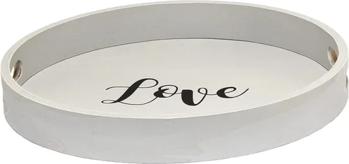 Miniatura 19 de Elegant Designs HG2000-AHH Margarita Drinks Lime Bar Kitchen Wetbar Bandeja Decorativa de Madera para Servir con Asas, 15.50" x 12", Aqua Wash Happy