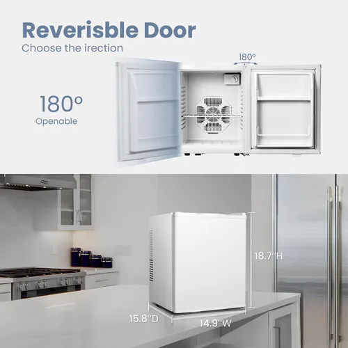 Miniatura 5 de Mini refrigerador y hielera – Mini refrigerador de 26 litros para dormitorio, refrigerador pequeño de 38 a 72 ℉ para oficina, hogar, apartamento
