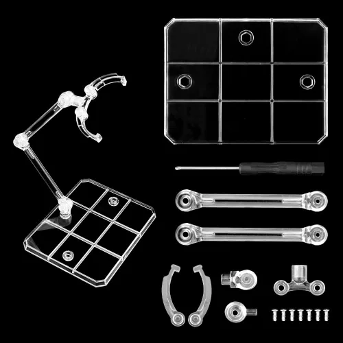 Miniatura 6 de 10 soportes para figuras de acción, soporte transparente para figura de acción de montaje, base de soporte para modelo de muñeca, compatible
