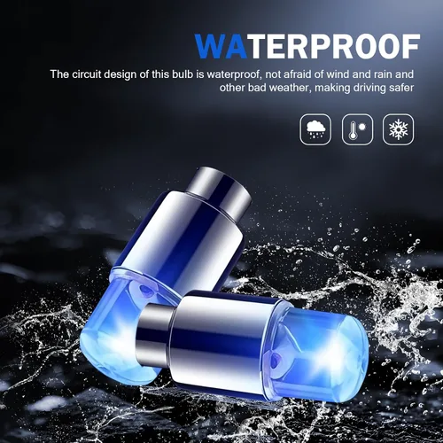 Miniatura 7 de 4 PCS Luces LED para Tapas de Vástago de Válvula de Neumático, Flash Giratorio con Visibilidad de 360 Grados, Luces de Rueda Impermeables para Azul