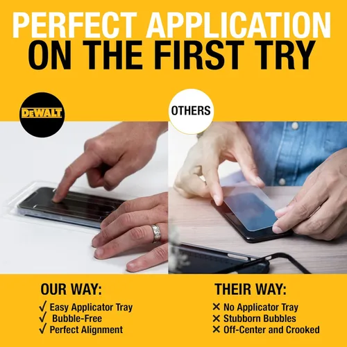Miniatura 3 de DEWALT Protector de pantalla de cristal para iPhone 12 Pro Max - Protector de pantalla de vidrio templado compatible con Apple - Protección