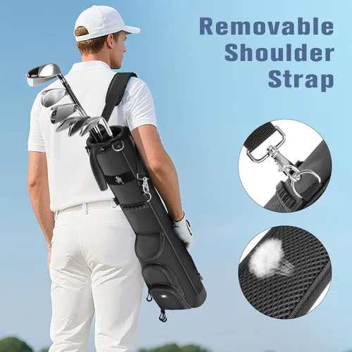 Miniatura 7 de Findway Bolsa de Soporte de Golf, [Espacio Generoso Mejorado] Bolsa de Golf Pequeña para Campo de Práctica, Par 3 y Campos Ejecutivos, Bolsa Ligera
