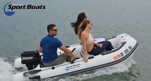 Miniatura 9 de Dolphin - Barco de pesca de 8.8 pies con PVC soldado con calor duradero - Barco inflable fácil de instalar y ligero - Compatibilidad con motor de 10