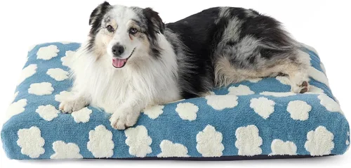 Miniatura 28 de LE SURE - Cama pequeña para perro con espuma triturada gruesa, cama para interiores con funda afelpada extraíble y base antideslizante, verde