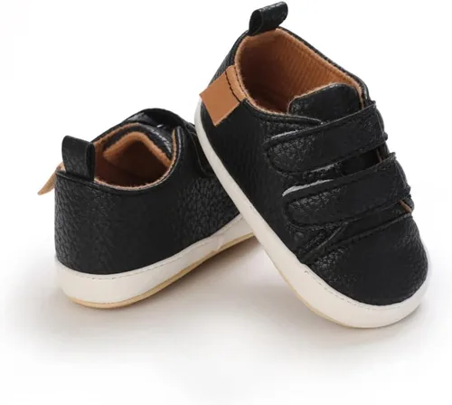 Miniatura 2 de Clowora Zapatos para bebés niños y niñas, suela de goma antideslizante, zapatos de cuna para recién nacidos, mocasines planos.