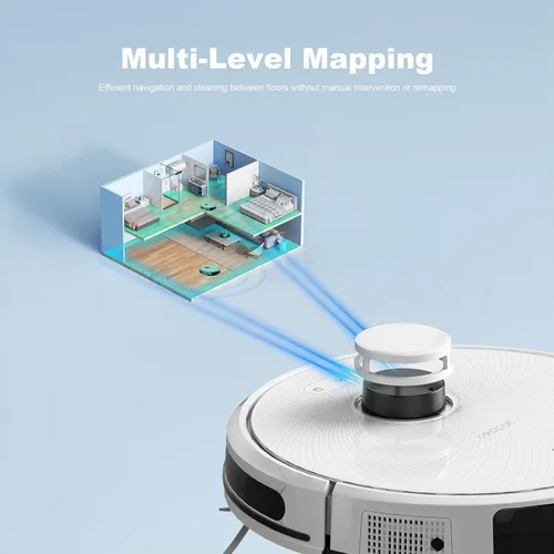 Miniatura 8 de TECBOT S3 PRO - Aspiradora robótica y trapeador, navegación LiDAR, 150 minutos de funcionamiento y succión de 4,000 Pa, robot aspirador de carga
