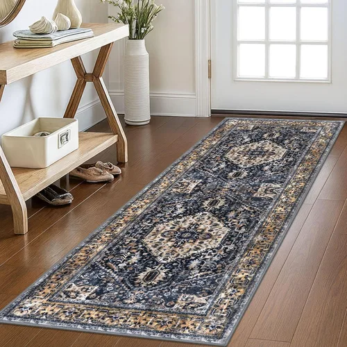 Miniatura 80 de KOZYFLY Alfombra Pequeña de Área 2x3 Pies Alfombras para Entrada Lavable Boho Alfombra de Entrada Antideslizante Tapete de Puerta Interior Entrada