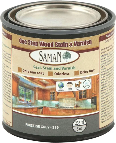 Miniatura 30 de SamaN Interior One Step Sellador, Tinte y Barniz para Madera – Tinte a Base de Aceite Sin Olor - Protección para Muebles y Madera Fina