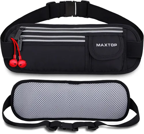 Miniatura 7 de Riñonera delgada para correr para mujeres y hombres, cintura reflectante para caminar, fitness, entrenamiento, ejercicio, resistente al agua