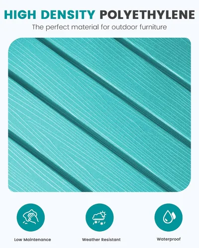 Miniatura 8 de SEWALL Mecedora de polietileno de alta densidad para adultos, mecedora de gran tamaño para exteriores, para patio, porche, Aruba