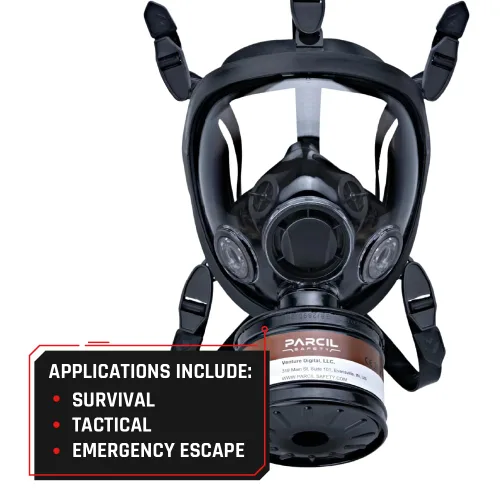 Miniatura 2 de Máscara Respirador de Cara Completa ST-100X de Grado Militar con Filtración de Aire Avanzada - Para Protección Contra Químicos, Humo y Partículas