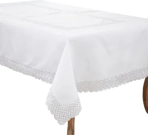 Miniatura 6 de Saro Lifestyle Camino de mesa bordado trenzado, 16"x72", dorado