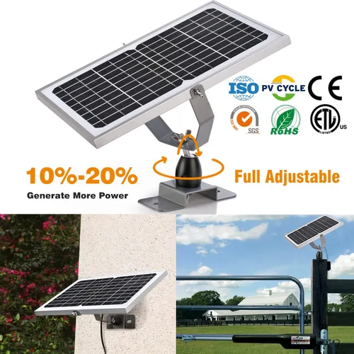 Miniatura 6 de SUNER POWER 10 W 12 V Cargador de Batería Solar y Mantenedor, Controlador de Carga Smart MPPT Incorporado, Soporte de Montaje Ajustable, Kits