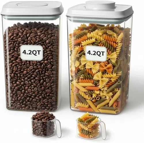 Miniatura 8 de Melovom Juego de Contenedores de Almacenamiento de Alimentos Pop Contenedores de Almacenamiento de Alimentos Herméticos con Tapas Pop, Organización