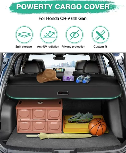 Miniatura 2 de Powerty Cubierta de Carga para Toyota RAV4 2013-2018, Cubierta Retráctil de Maletero, Cubierta de Privacidad, Repuesto para Accesorios Toyota RAV4