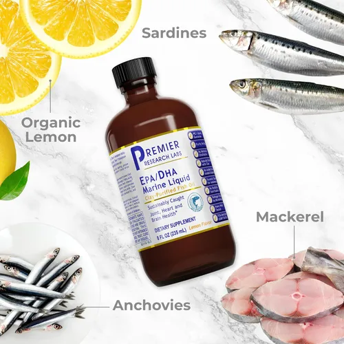 Miniatura 3 de Premier Research Labs EPA/DHA Marine Liquid - Aceite de pescado líquido Omega 3, suplemento de aceite de pescado líquido Omega 3 para adultos, apoyo