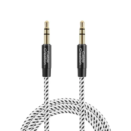 Miniatura 17 de CableCreation Cable auxiliar de 3.5mm (3 pies/1 m), cable de audio de 3.5mm, cable auxiliar trenzado de sonido Hi-Fi de 1/8 para estéreo de coche