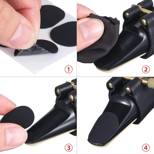 Miniatura 3 de Onown - 40 piezas de cojín de boquilla para saxofón alto/tenor y clarinete de grado alimenticio, almohadillas de 0.031 in de grosor, goma fuerte