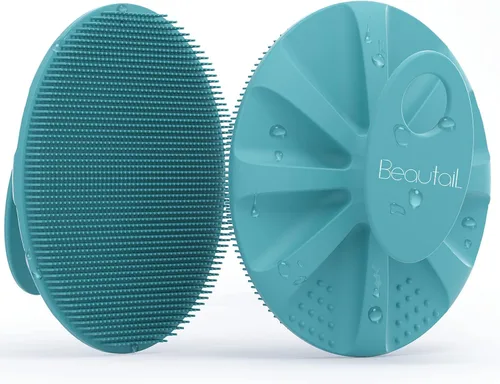 Miniatura 10 de BEAUTAIL Cepillo de silicona para ducha y baño, exfoliante suave para mujeres y hombres, piel sensible al bebé, fácil de limpiar, enjabona bien, más