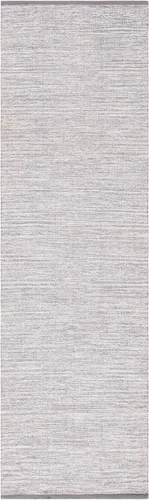 Miniatura 3 de SAFAVIEH Montauk Collection - Alfombra de pasillo, 2 pies 3 pulgadas x 8 pies, color plateado, tejido plano de algodón, ideal para zonas de alto