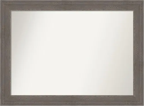 Miniatura 294 de Amanti Art Espejo de pared personalizado no biselado (24.5 x 24.5 pulgadas), marco gris marrón alta, varios tamaños personalizados, espejo de baño