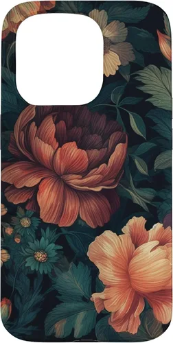 Miniatura 14 de Vintage Dark Flower Pattern Moody Floral Case for iPhone 17