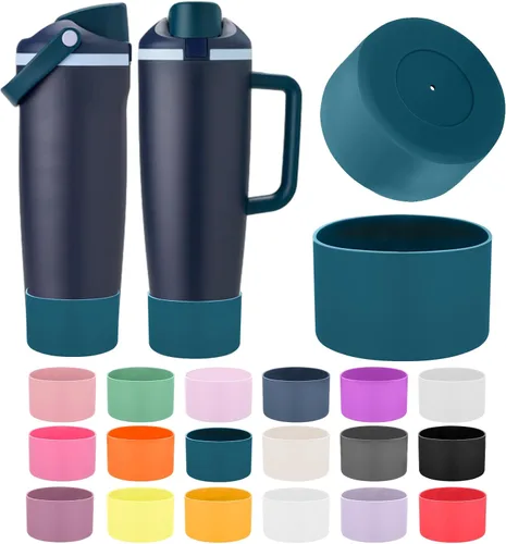 Miniatura 26 de Mity rain 2 piezas de botas protectoras de silicona para botellas y vasos FreeSip Sway de Owala de 30 oz y 40 oz - Accesorios para owala, mejora