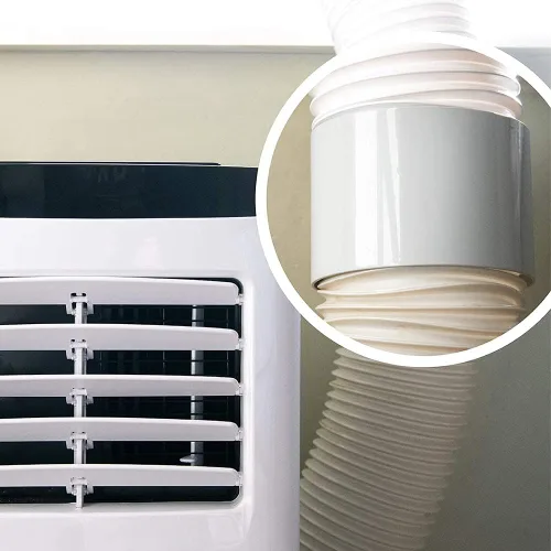 Miniatura 7 de HOXHA Manguera de aire acondicionado portátil con acoplador de 5.9 pulgadas, rosca antihoraria, manguera de conducto de ventilación de escape de CA